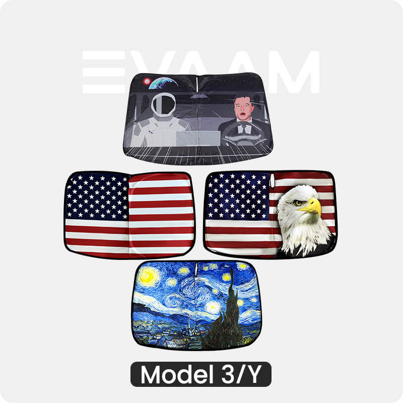 EVAAM™ Windshield Sun Visor Shade for Model 3/Y Accessories - EVAAM