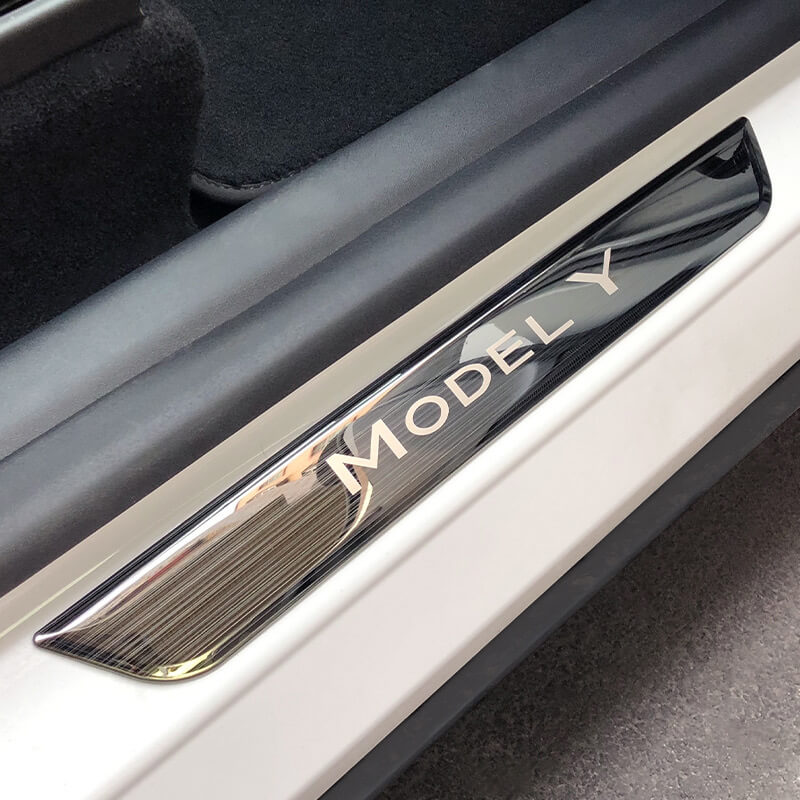 EVAAM™ Black Rear Door Sill Protector For Tesla Model Y Accessories - EVAAM