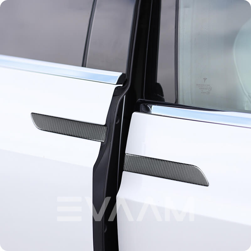 EVAAM™ Matte Real Carbon Fiber Door Handle Cover for Model X - EVAAM