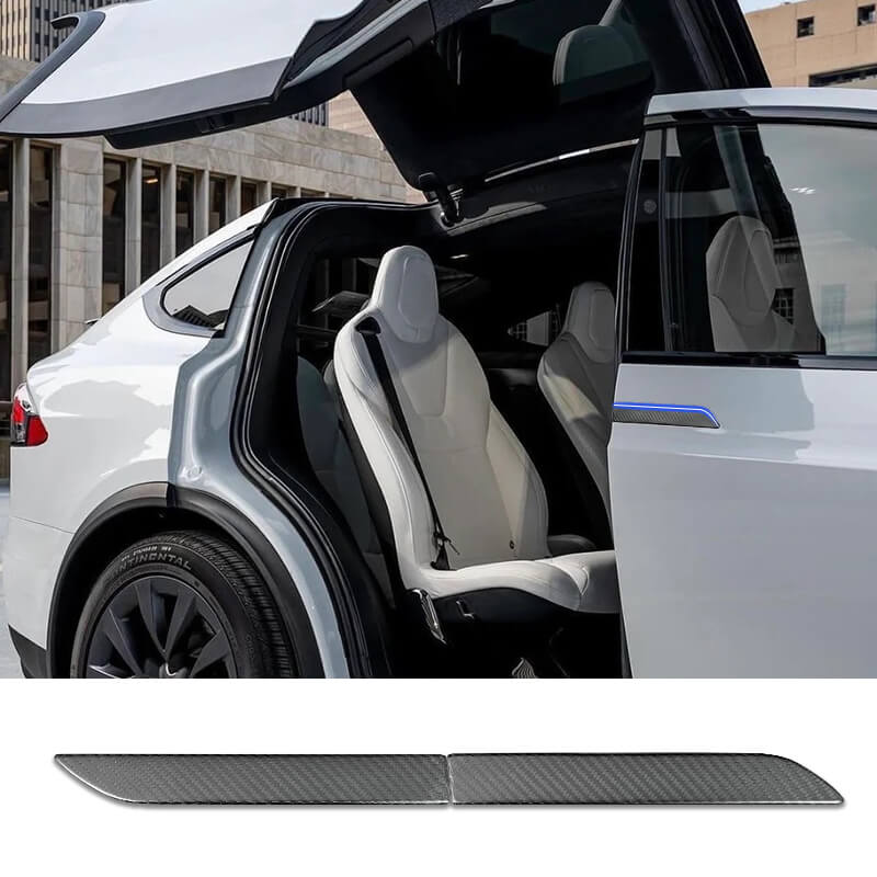 EVAAM™ Matte Real Carbon Fiber Door Handle Cover for Model X - EVAAM