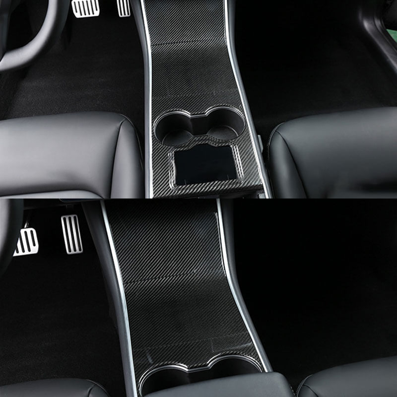 EVAAM Gloss Real Carbon Fiber Center Console Cover for Model 3/Y 2016-2020 - EVAAM