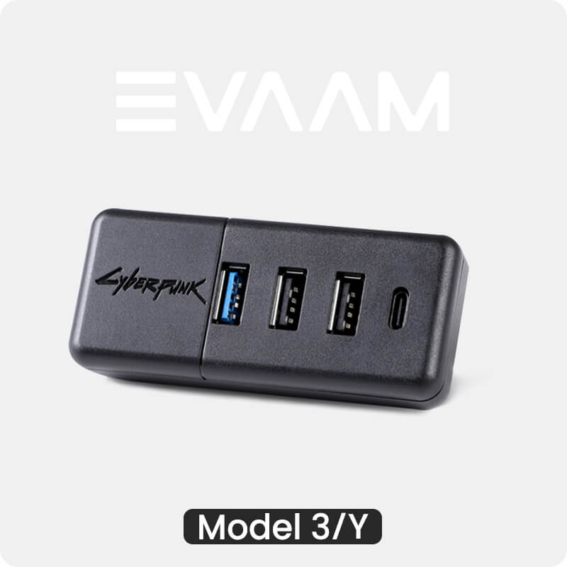 Tesla Model 3 Y Center Console USB HUB Adapter 4 in 1 USB Center Conso -  EVBASE-Premium EV&Tesla Accessories