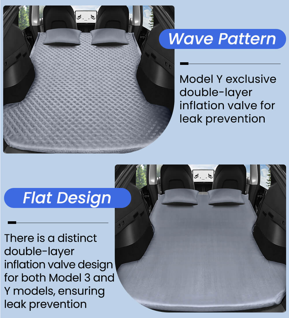 EVAAM® Camping Air Mattress Sleeping Pad for Tesla Model Y (2017-2023) - EVAAM