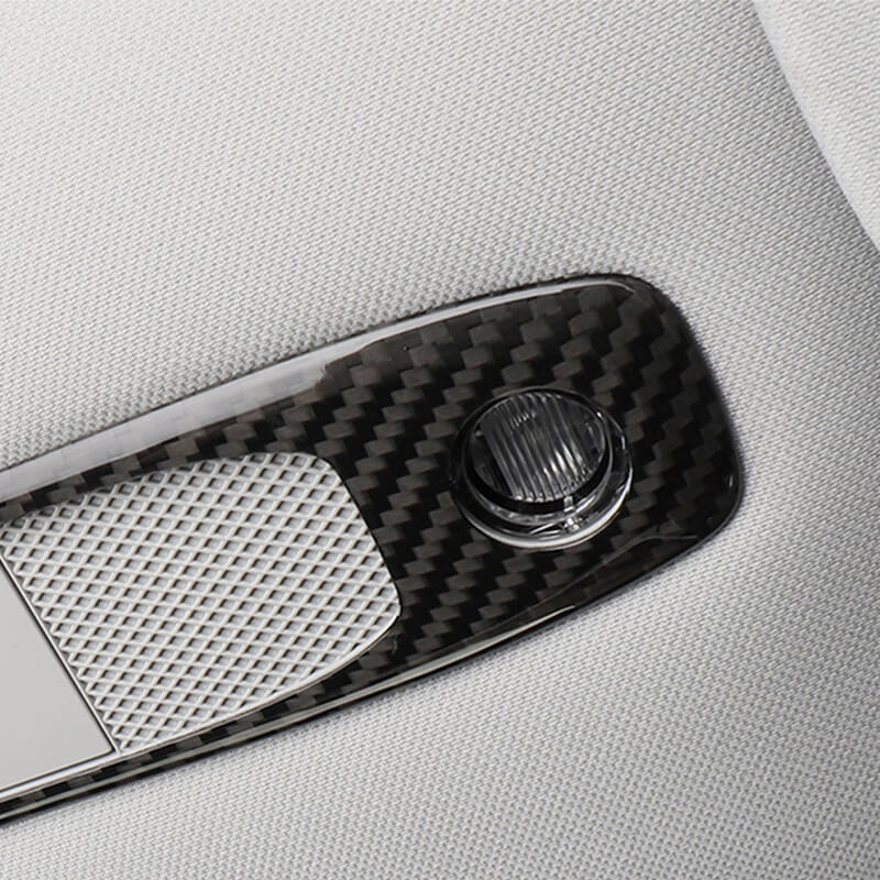 EVAAM Gloss Real Carbon Fiber Reading Light Cover for Model 3/Y 2017-2022 - EVAAM