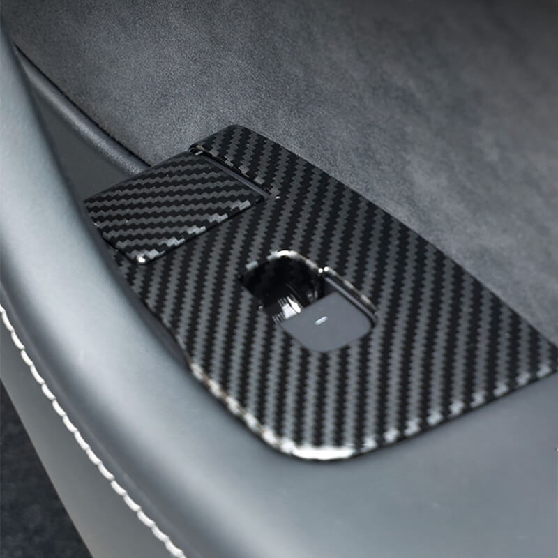 EVAAM™ Carbon Fiber Pattern Trim Window & Door Button Switch Parts for Model 3/Y Accessories - EVAAM