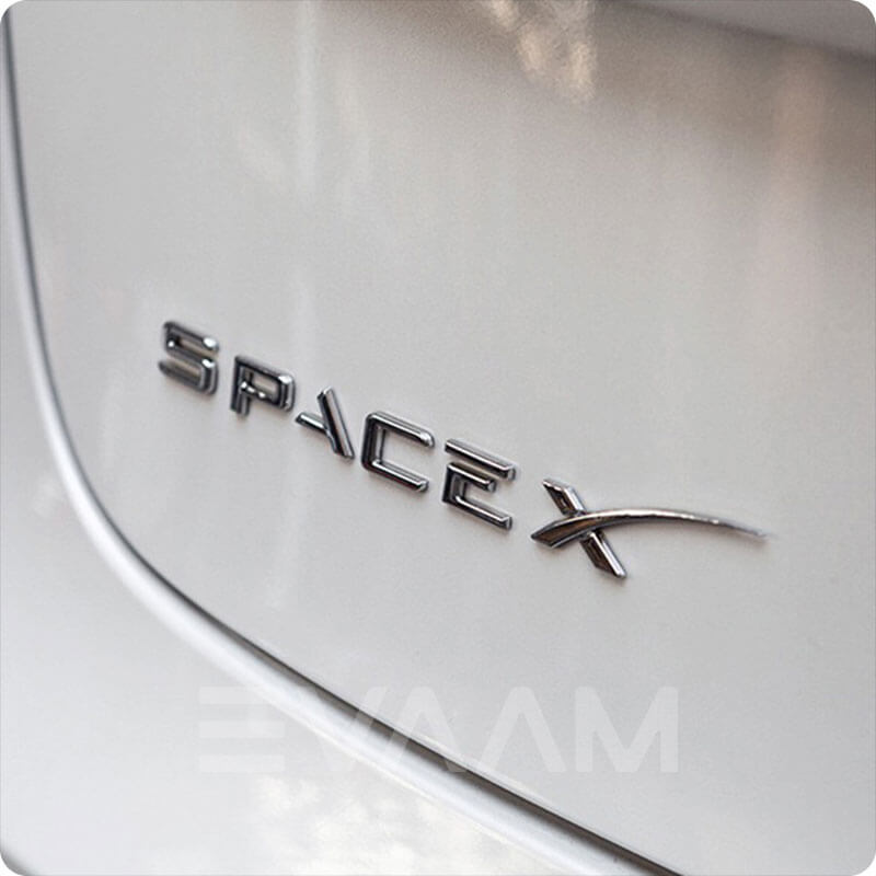 EVAAM™ SpaceX Emblem for Tesla Accessories - EVAAM