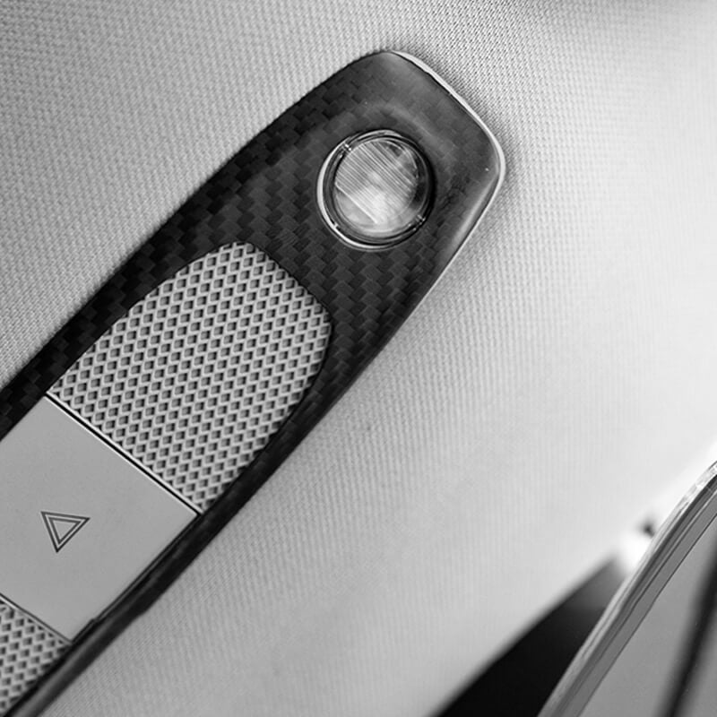 EVAAM Matte Real Carbon Fiber Reading Light Cover for Model 3/Y 2017-2022 - EVAAM