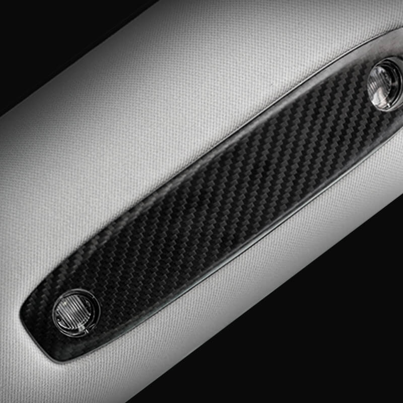 EVAAM Matte Real Carbon Fiber Reading Light Cover for Model 3/Y 2017-2022 - EVAAM