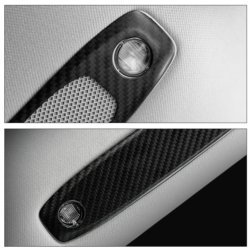 EVAAM Matte Real Carbon Fiber Reading Light Cover for Model 3/Y 2017-2022 - EVAAM