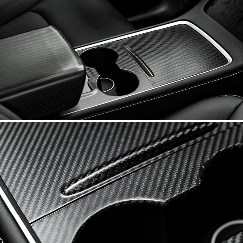 EVAAM Matte Real Carbon Fiber Center Console Cover for Model 3/Y 2021-2022 - EVAAM