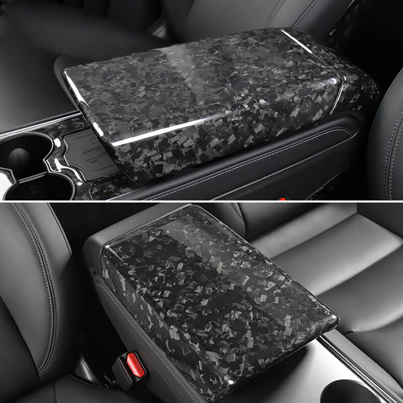 EVAAM Forged Real Carbon Fiber Armrest Cover for Model 3/Y 2017-2022 - EVAAM
