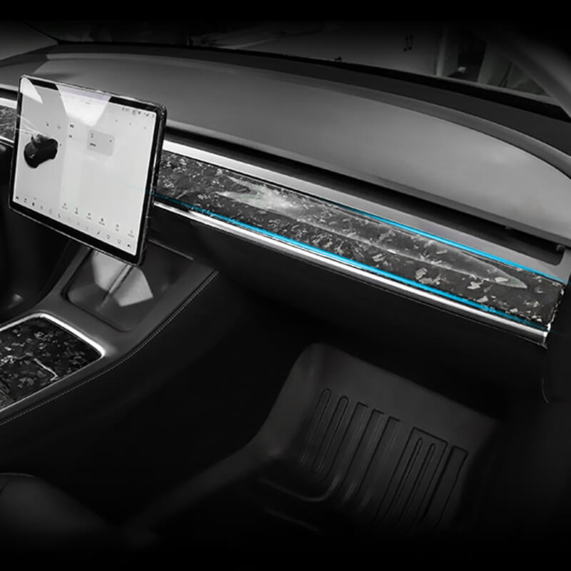 EVAAM Forged Real Carbon Fiber Dash board Cover for Model 3/Y 2017-2022 - EVAAM