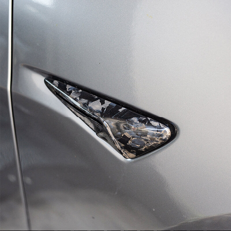 EVAAM Forged Real Carbon Fiber Turn Signal Cover for Model 3/Y 2021-2022 (2Pcs) - EVAAM