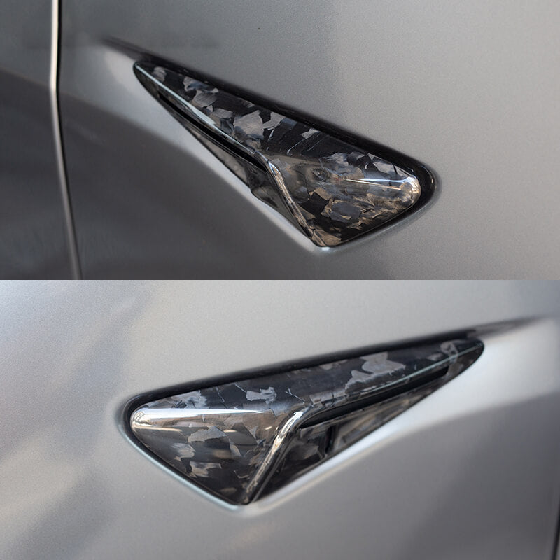 EVAAM Forged Real Carbon Fiber Turn Signal Cover for Model 3/Y 2021-2022 (2Pcs) - EVAAM