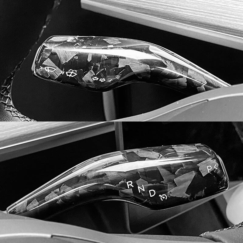 EVAAM Forged Real Carbon Fiber Turn Signal Stalk Covers for Model 3/Y 2017-2022 (2Pcs) - EVAAM