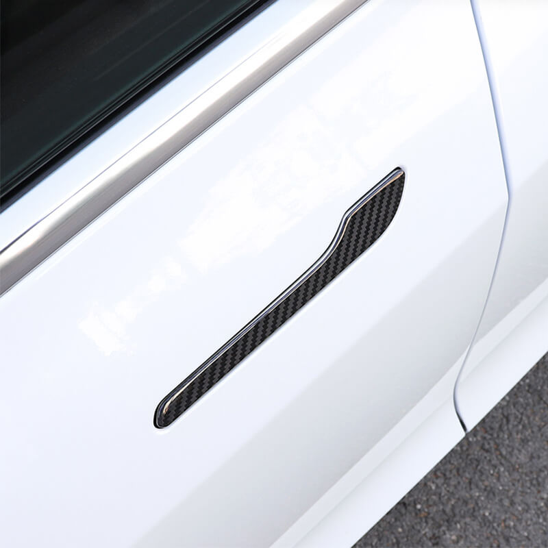 EVAAM Gloss Real Carbon Fiber Door Handle Cover for Model 3/Y 2021-2022 - EVAAM