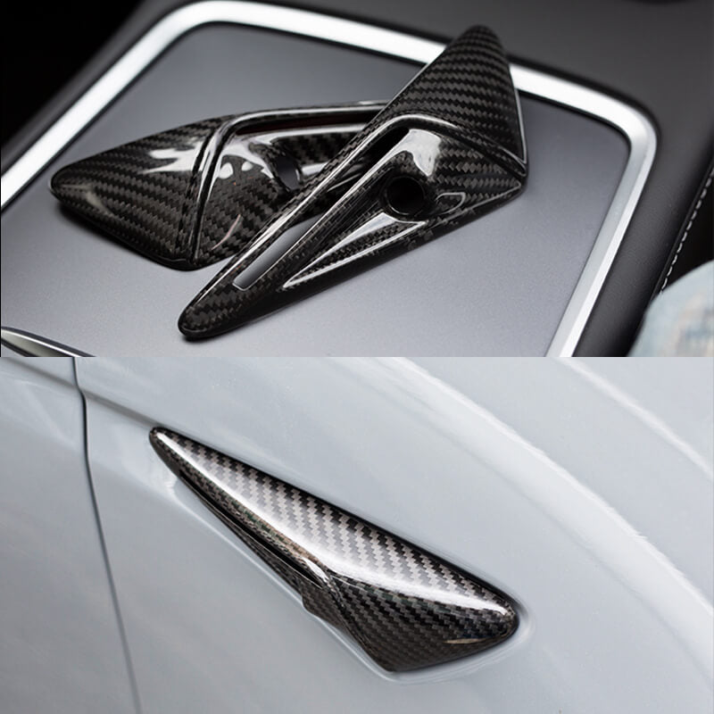 EVAAM Gloss Real Carbon Fiber Turn Signal Cover for Model 3/Y 2021-2022 (2Pcs) - EVAAM