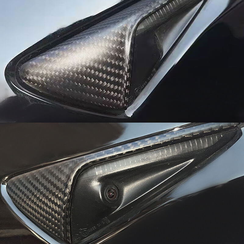 EVAAM Matte Real Carbon Fiber Turn Signal Cover for Model 3/Y 2021-2022 - EVAAM