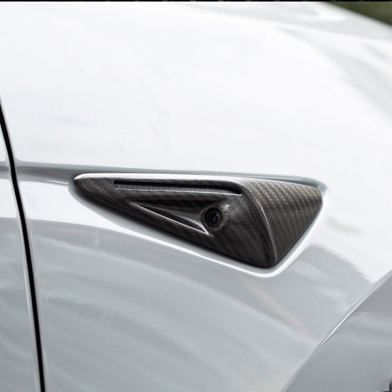 EVAAM Matte Real Carbon Fiber Turn Signal Cover for Model 3/Y 2021-2022 (2Pcs) - EVAAM