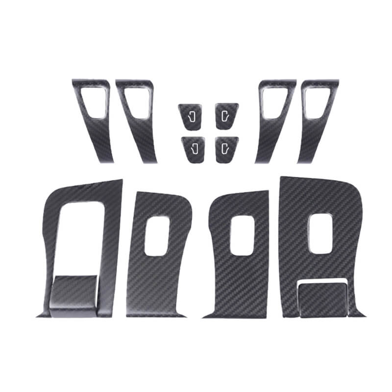 EVAAM Matte Real Carbon Fiber Window & Door Button Switch Parts for Model 3/Y 2017-2022 - EVAAM