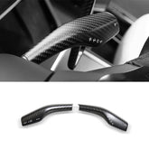 EVAAM Matte Real Carbon Fiber Turn Signal Stalk Covers for Model 3/Y 2017-2022 (2Pcs) - EVAAM