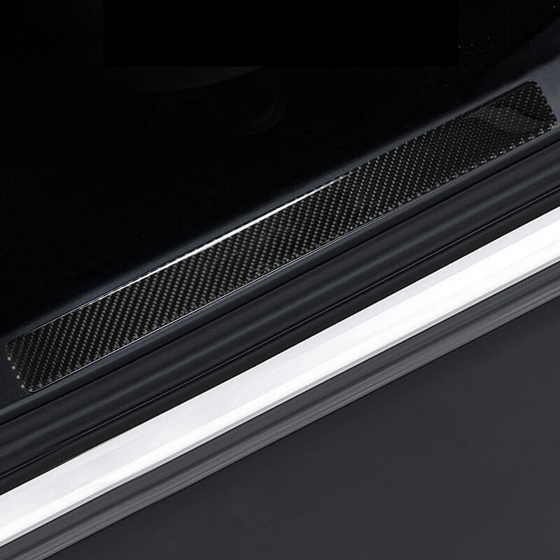 EVAAM Gloss Real Carbon Fiber Door Sill Cover for Model X - EVAAM