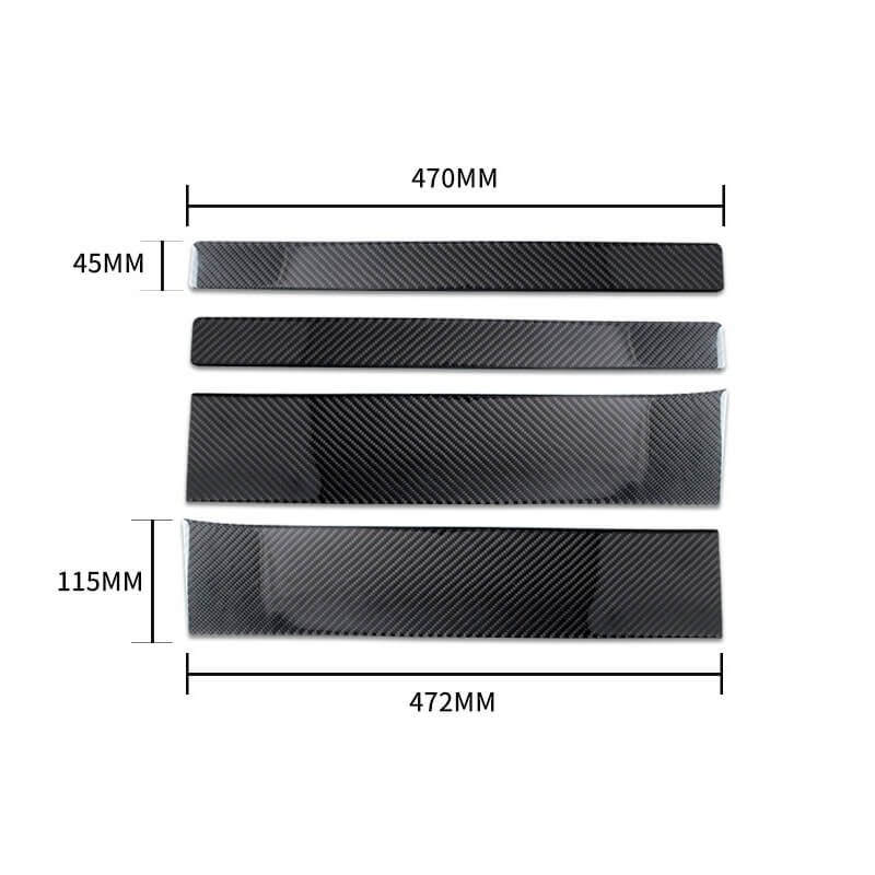 EVAAM Gloss Real Carbon Fiber Door Sill Cover for Model X - EVAAM