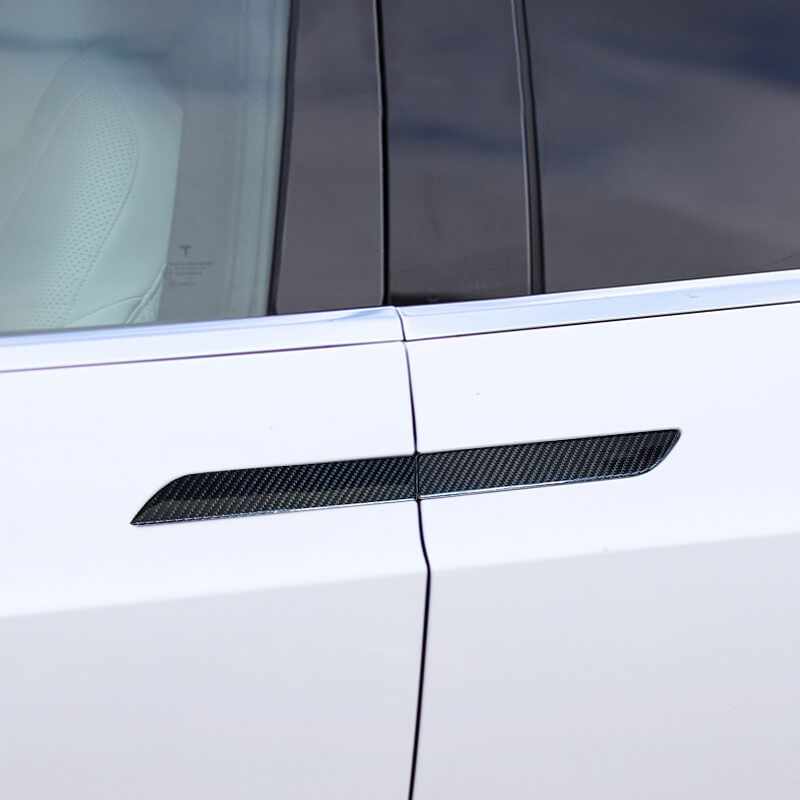 EVAAM Gloss Real Carbon Fiber Door Handle Cover for Model X - EVAAM