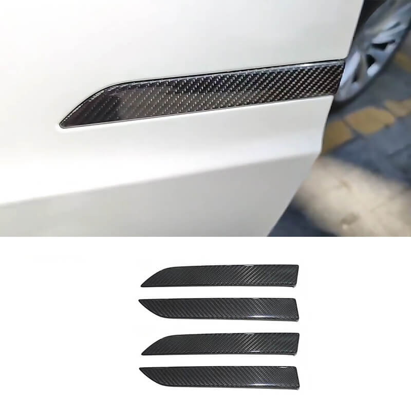 EVAAM Gloss Real Carbon Fiber Door Handle Cover for Model X - EVAAM