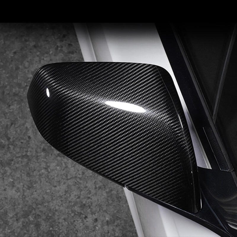 EVAAM Gloss Real Carbon Fiber Mirror Cover for Model X - EVAAM