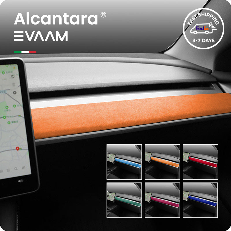 Add Warmth and Color to Your Tesla with EVAAM® Alcantara Tesla Model S/3/X/Y Accessories