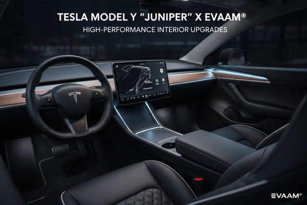 Tesla Model Y Juniper Interior Upgrade: Carbon Fiber & Alcantara® – EVAAM®
