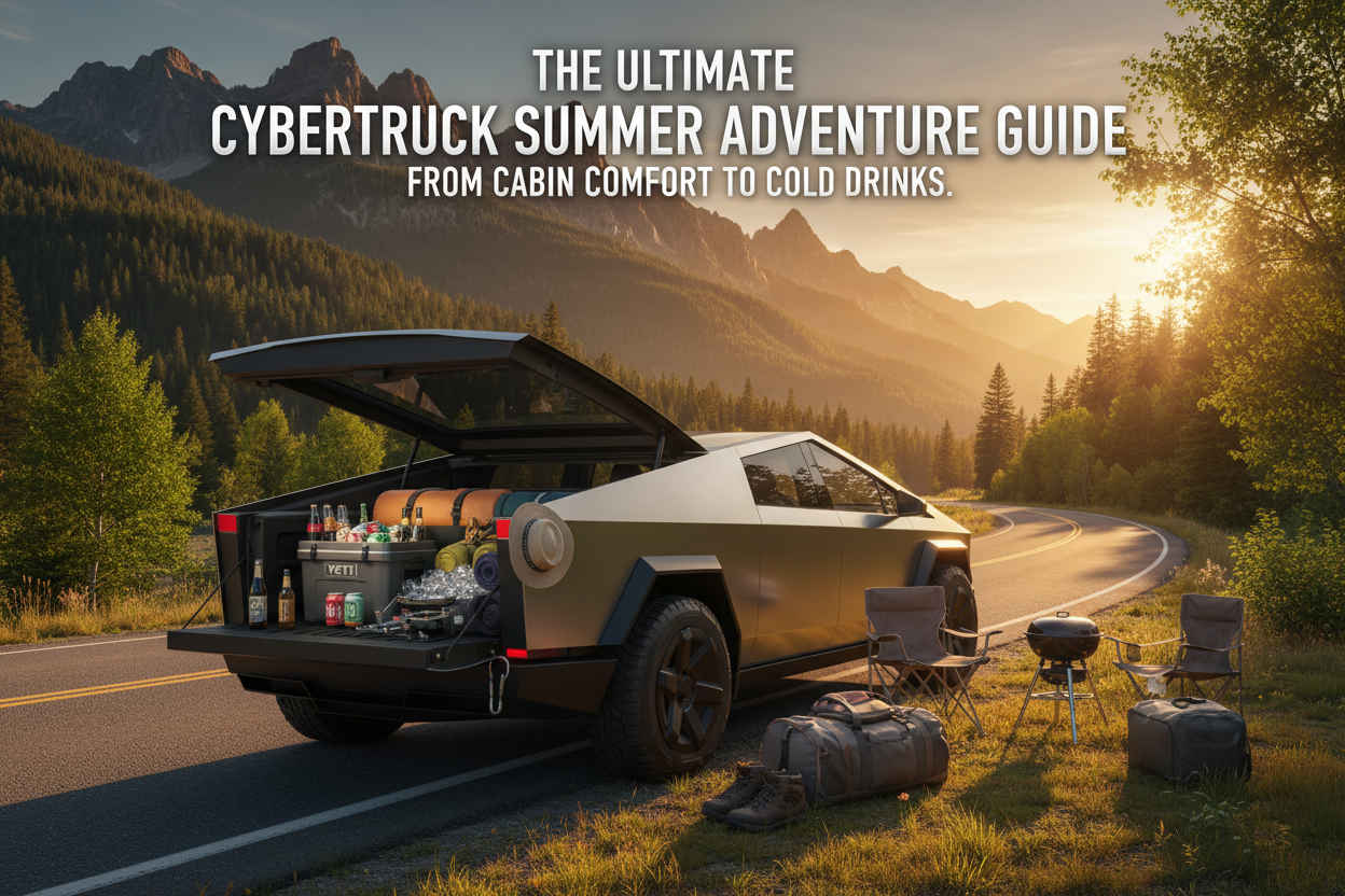 The Ultimate Cybertruck Summer Adventure Guide: From Cabin Comfort to Cold Drinks