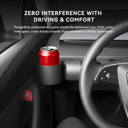 2-in-1 Dashboard Cup Holder & Magnetic Glasses Case for Tesla Model Y Juniper 2025+ (No-Drill Fit)