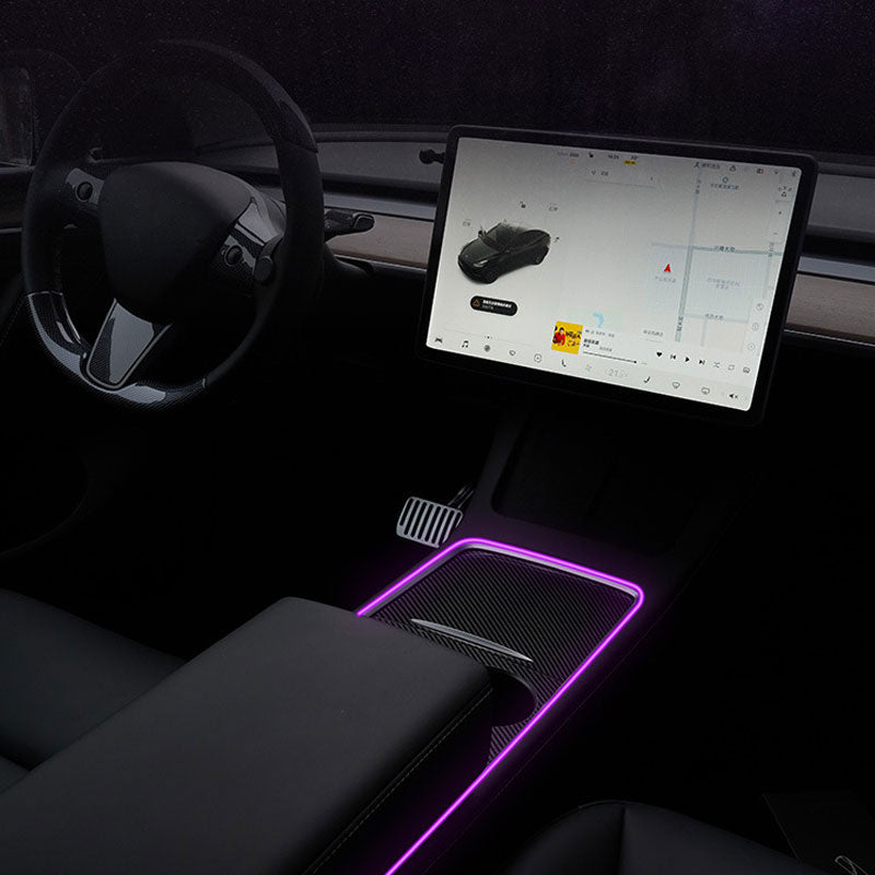  VIHIMAI Upgraded Tesla Model 3 Model Y Interior Neon Lights  Accessories with Automatic On/Off Functions, Ambient Lighting RGB LED  Strips Lights, Only fit for 2021 2022 2023 Long Range & Performance :  Automotive