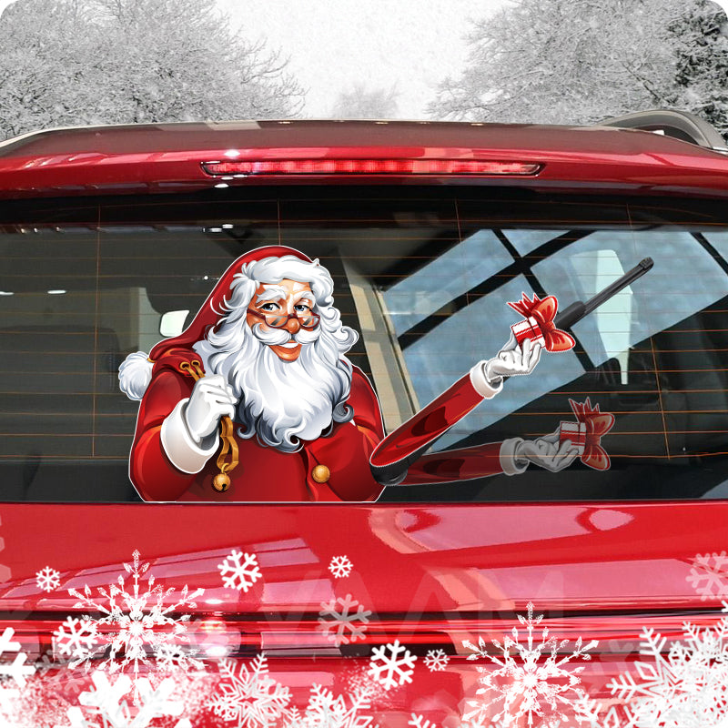 EVAAM® Christmas Santa Claus Rear Window Wiper Decal for Tesla Model 3/Y/S/X - EVAAM