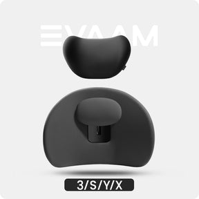 EVAAM® Neck Support Pillow And Height Adjustable Lumbar Pillow Set for Tesla Accessories - EVAAM