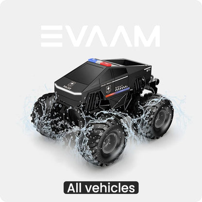 4WD Amphibious RC Stunt Car: Water Bullet Launcher, Mist Spray & LED Lights