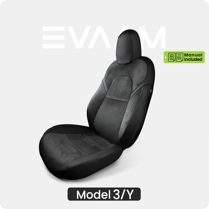 EVAAM® Maßgeschneiderte Luxus-Wildleder-Sitzbezüge für Tesla Model 3/Y/S/X