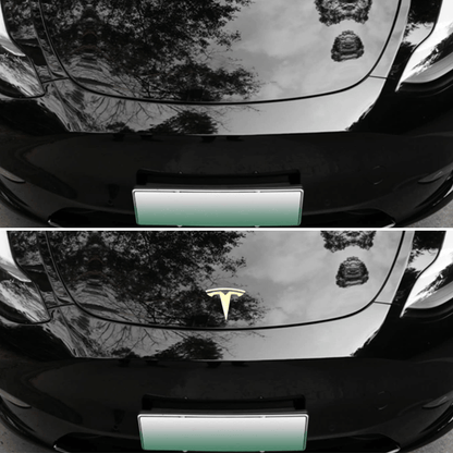 EVAAM® "T" Emblem Front & Rear Badge Replacement Full Set For Tesla Model 3/Y (1 Pair) - EVAAM