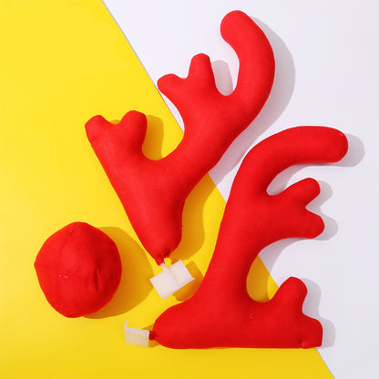 EVAAM® Reindeer Car Kit Antlers And Nose Set Christmas Decoration - EVAAM