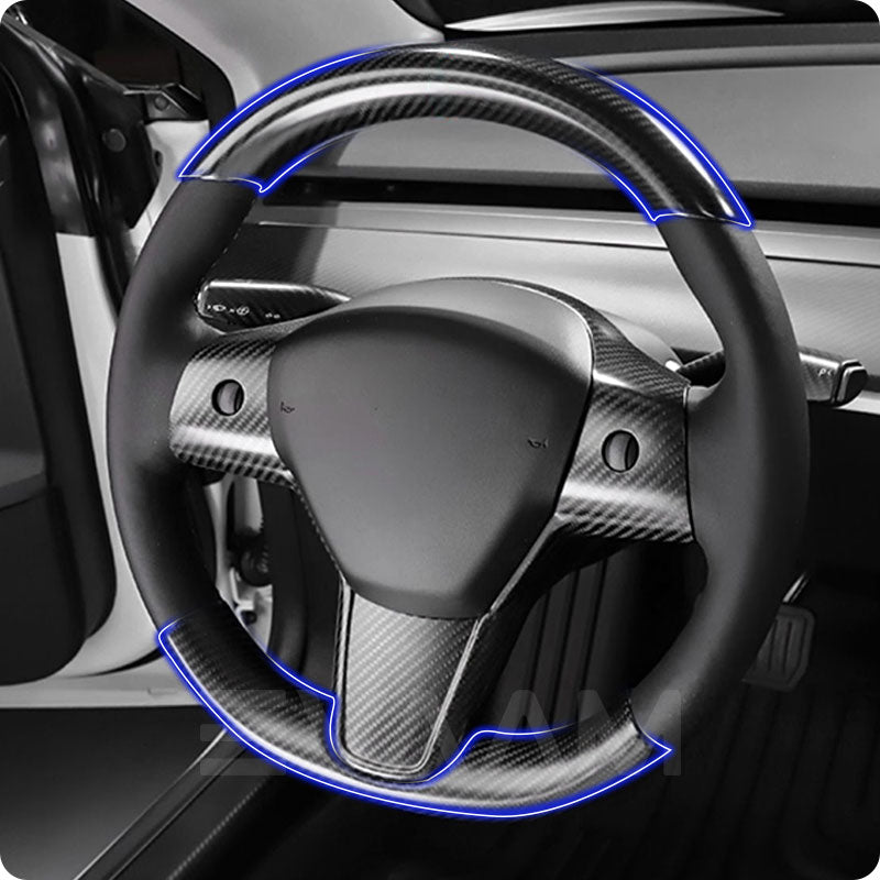 1EV Tesla Model 3 Matte Carbon Fiber Steering Wheel – 1EV