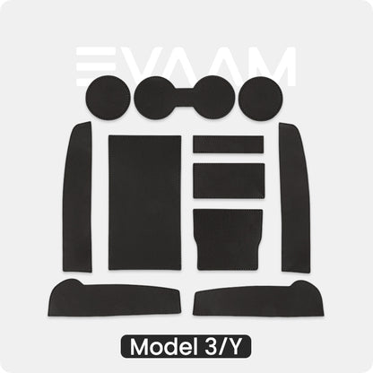 EVAAM® Center Console & Cupholder & Door Side Storage Liner Kit for Model 3/Y Accessories - EVAAM