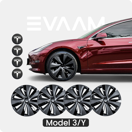 EVAAM® Radabdeckung Radkappe für Tesla Model 3/Y 2018–2023 (4 Stück)