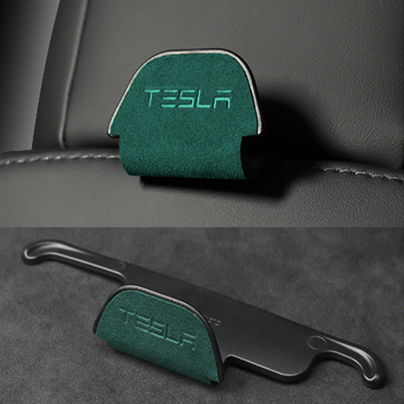 Alcantara Headrest Hanger Hooks for Tesla Model 3/Y (2017-2023)-EVAAM® - EVAAM
