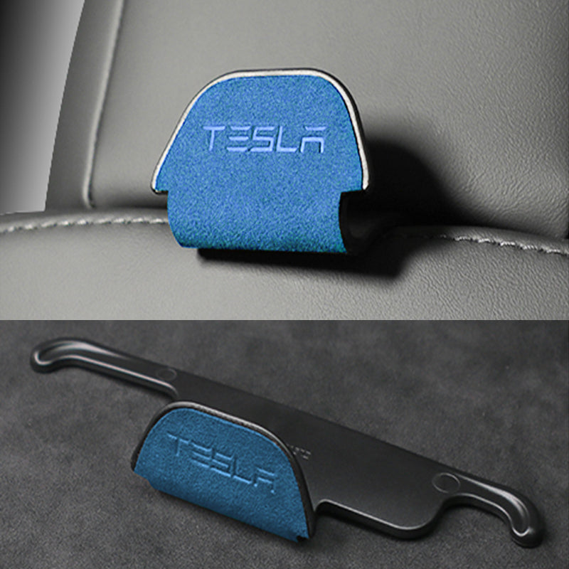 Alcantara Headrest Hanger Hooks for Tesla Model 3/Y (2017-2023)-EVAAM® - EVAAM