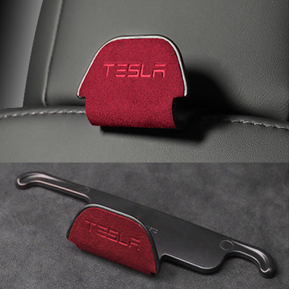 Alcantara Headrest Hanger Hooks for Tesla Model 3/Y (2017-2023)-EVAAM® - EVAAM