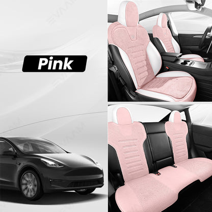 2024 Model 3 Highland EVAAM® Suede Seat Covers Set - EVAAM