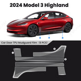 2024 Model 3 Highland EVAAM® Car Door TPU Mudguard Film(6 Pcs) - EVAAM