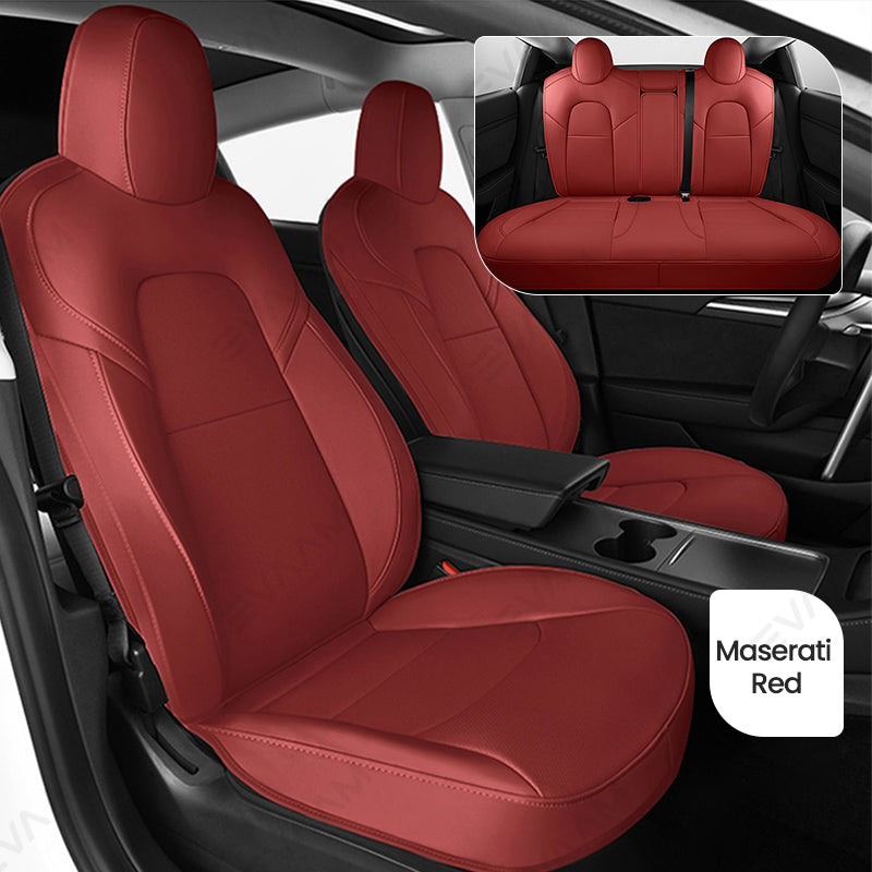 EVAAM® Leather Full Seat Covers for Tesla Model 3/Y/S/X - EVAAM
